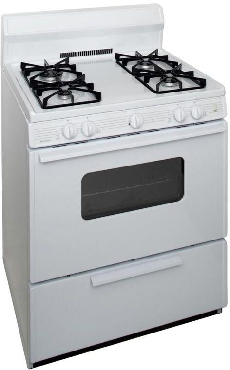 Premier 30" White Freestanding Gas Range-1