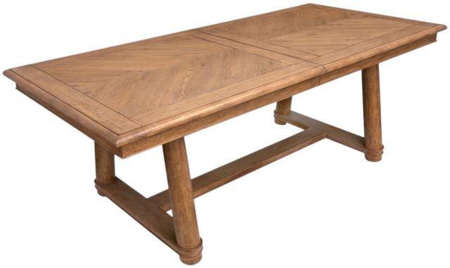 Magnussen Home® Woodward Dark Clove Brown Trestle Dining Table-4