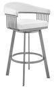 Armen Living Chelsea White 26" Swivel Counter Stool-0