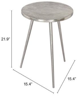 Zuo® Modern Politik Silver Side Table-3