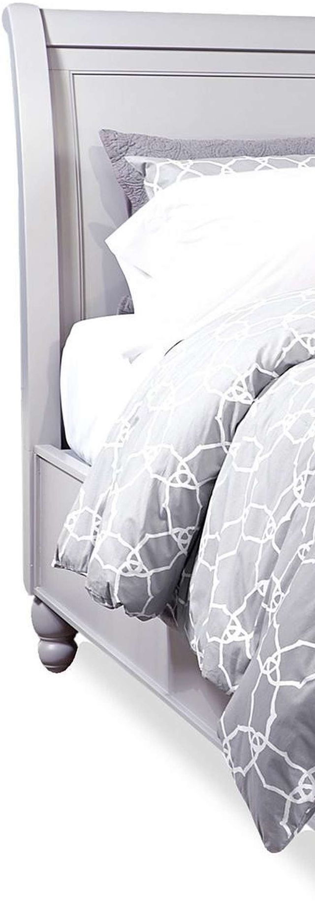 aspenhome® Cambridge Light Gray Paint Queen Sleigh Bed-2