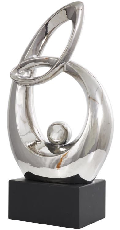 Deco Marche Silver Abstract Decorative Sculpture-1