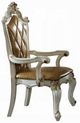 ACME Furniture Picardy 2-Piece Antique Pearl/Butterscotch Arm Chair Set-1
