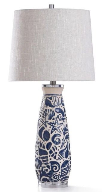 Stylecraft Maris Blue/White Table Lamp-0