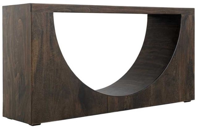 International Furniture Direct Dark Mezquite Black Sofa Table-0