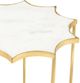Crestview Collection Robyn White Top Accent Table with Gold Base-2
