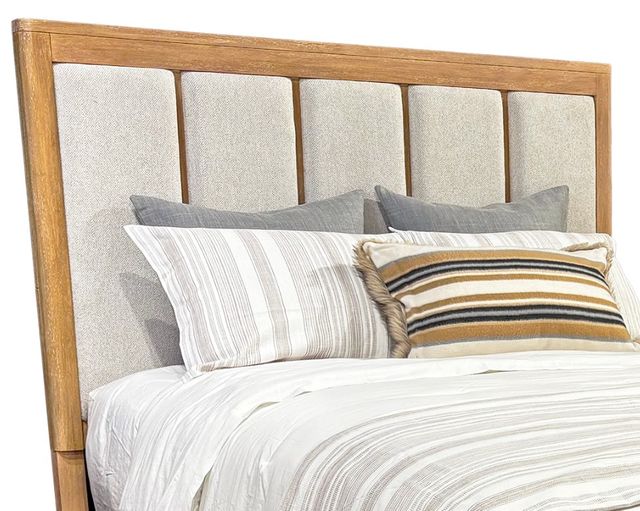 Parker House® Escape Glazed Natural Oak Queen Upholstered Panel Bed-2