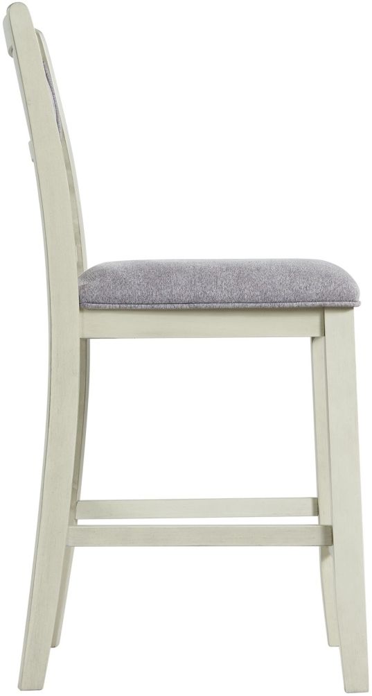 Elements International Amherst Gray/White Counter Side Chair-2