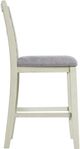 Elements International Amherst Gray/White Counter Side Chair-2