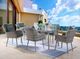 ACME Furniture Jenneva 7-Piece Gray/Night Green Fabric/Wicker Outdoor Patio Dining Set-1