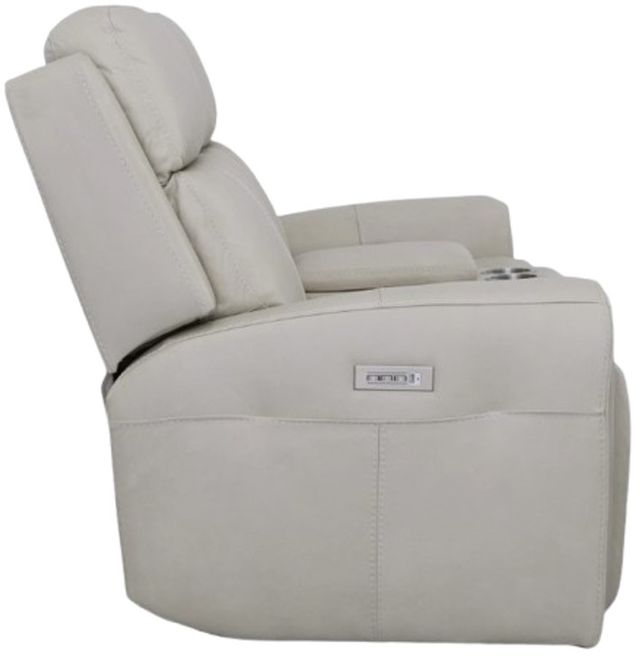 Flexsteel® Barnett Timber Power Reclining Loveseat with Console, Power Headrests and Lumbar-3