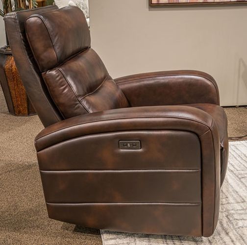 Signature Design by Ashley® Gruaro Storm Leather Power Swivel Rocker Recliner-2