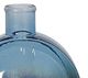 A & B Home Ocean Blue Glass Vase with Iron and Stone Motif-3