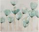 Giftcraft Gold/Gray/Seafoam Turquoise Floral Oil Print-0