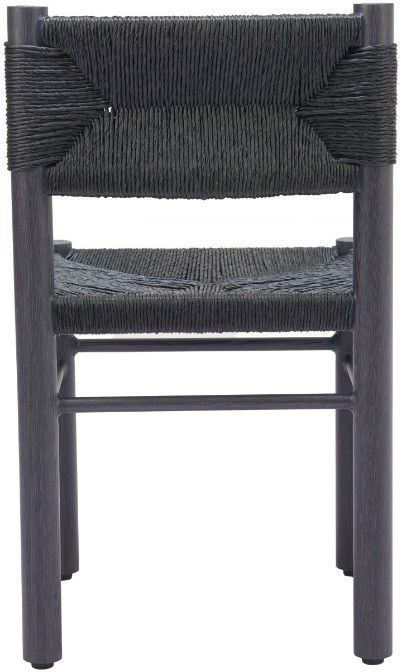 Zuo® Modern Iska 2-Piece Black Aluminum Outdoor Dining Side Chair Set-4