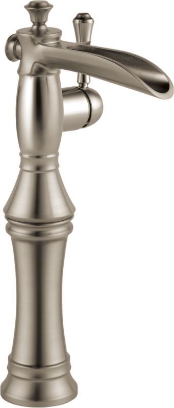 Delta Cassidy® Stainless Single Handle Channel Vessel Bathroom Faucet-0