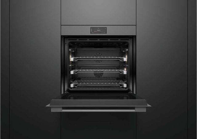 Fisher & Paykel Series 9 Minimal 30" Grey Glass Single Electric Wall Oven with Self-Cleaning-3