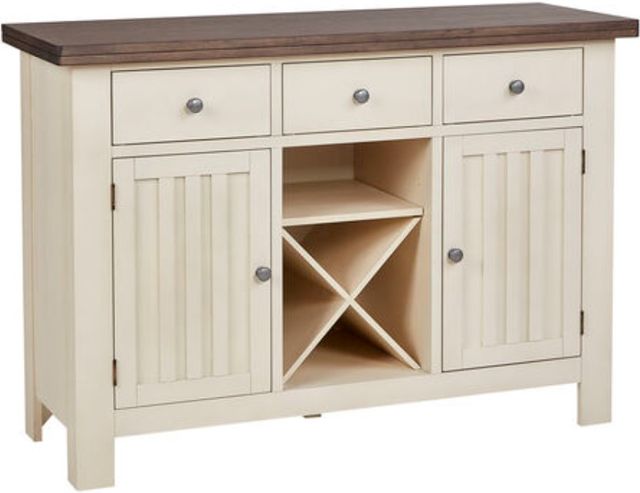 A-America® Bremerton Oyster/Saddle Dust Slat Server-0