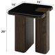 ACME Furniture Dana Natural Marble Top End Table with Dark Walnut Base-2
