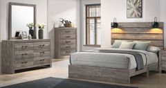 American Wholesale Furniture Cameron 3-Piece Grey Queen Bedroom Set