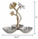 A & B Home Gold/Silver Gingko Leaf Nut Bowl-3