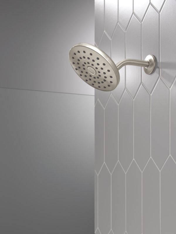 Delta Universal Showering PivotPro™ Spotshield Brushed Nickel 1.75 GPM Raincan Shower Head-1