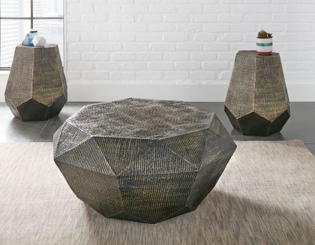 Steve Silver Co. Donato Oil Rubbed Brass End Table-2