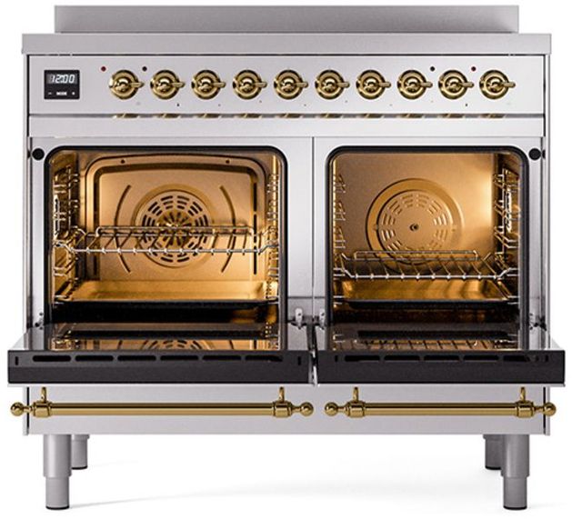 Ilve® Nostalgie II Series 40" Stainless Steel Pro Style Induction Range-2