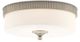 Currey & Company Bryce Silver Leaf/Frosted Glass Flush Mount-0