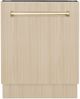 ZLINE Autograph Edition Tallac 24" Panel Ready 3rd Rack Tall Tub Top Control Built-In Dishwasher with Polished Gold Handle-0