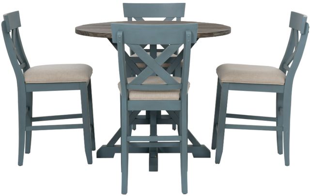Coast2Coast Home™ Belsey 5-Piece Blue/Gray Counter Height Dining Set-3