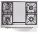Ilve® Nostalgie II Series 36" Glossy Black Pro Style Dual Fuel Range-2
