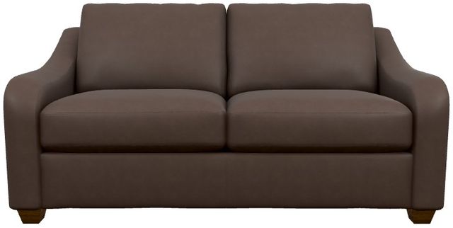 La-Z-Boy® Charlie Cognac Leather Apartment-Size Sofa-1