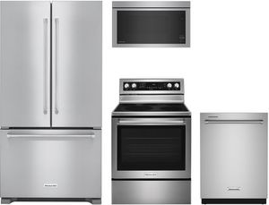 KitchenAid® 4 Piece Stainless Steel Kitchen Package