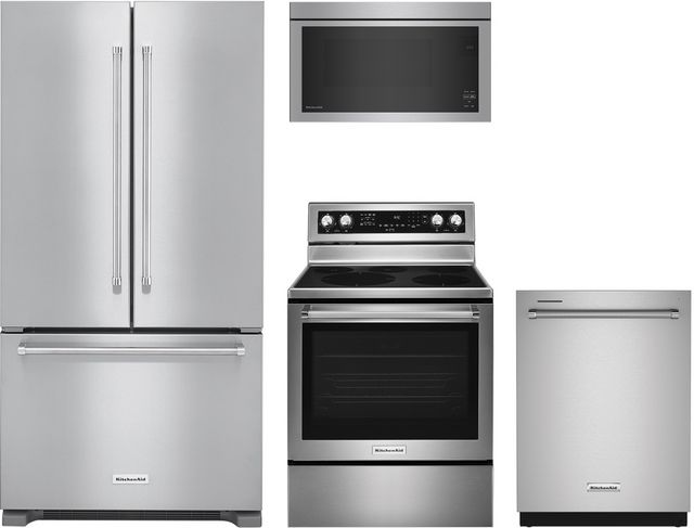 KitchenAid® 4 Piece Stainless Steel Kitchen Package