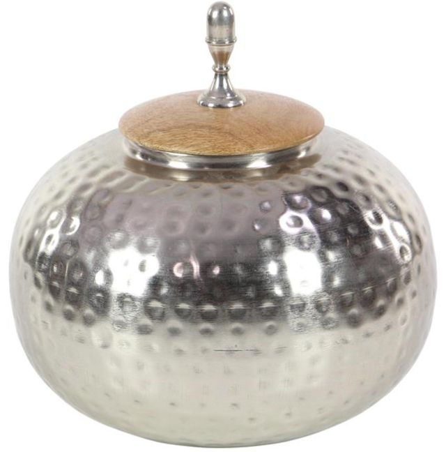 Deco Marche Silver Decorative Jars with Lid-1