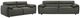 Coaster® Buxton 2-Piece Graphite Living Room Seating Set -0