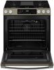 GE® 600 Series 30" Slate Slide In Gas Range-1