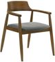 Armen Living Emorie Charcoal/Walnut Dining Chair-0