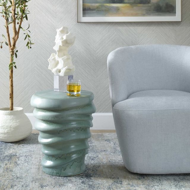 Uttermost® Skye Light Aqua Glaze Garden Stool-1