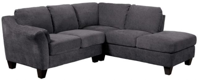 Emerald Home Clayton II 2-Piece Charcoal Gray Right-Arm Facing Sectional and Chaise-0