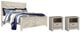 Signature Design by Ashley® Bellaby 3-Piece Whitewash Queen Panel Bed Set-0