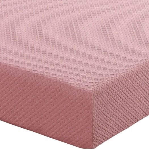 Homelegance® Leo Pink 7" Firm Gel Infused Memory Foam Box Top Twin Mattress and Pillow-3
