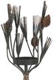A & B Home Black Metal Candle Holder-1
