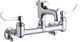 Elkay Polished Chrome 8" Centerset Wall Mount Faucet with 3" Bucket Hook Spout and Wristblade Handles -0