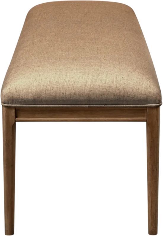 Modus Furniture Carlisle Toffee Crunch Upholstered Dining Bench-3