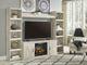 Signature Design by Ashley® Bellaby 4-Piece Whitewash Entertainment Center with Electric Fireplace Insert-5