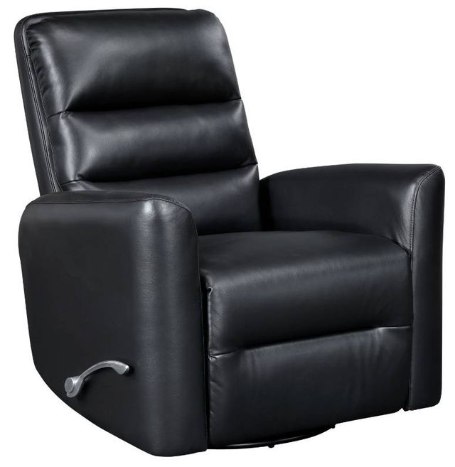 Homelegance® Dimitri Black Manual Swivel Glider Reclining Chair-0