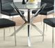Coaster® Vance Glass Top Dining Table With X-Cross Base Chrome-1