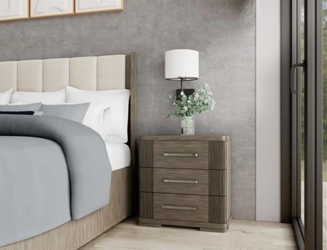Riverside Furniture Sariel Designer Espresso 3-Drawer Nightstand-1